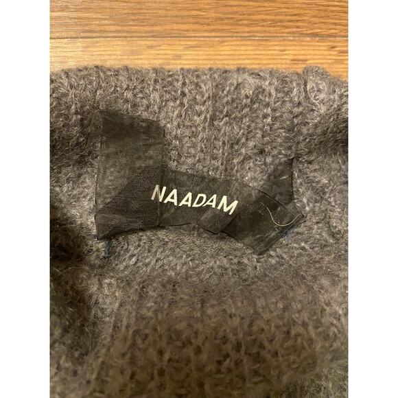 EUC Bow Tie sleeves oversized mohair turtleneck sweater ribbed green sz: S - Picture 10 of 14